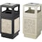 Safco 38 gal Square Outdoor Can, Black, Polyethylene; Stainless Steel, 18.3 in SAF9473NC - alternate 2